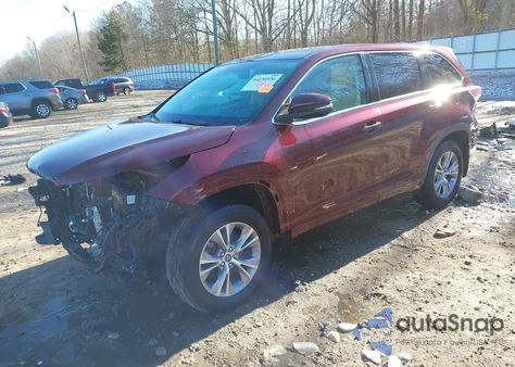 2016 Toyota Highlander Le Plus V6 z USA, uszkodzony, nr VIN 5TDBKRFHXGS255573